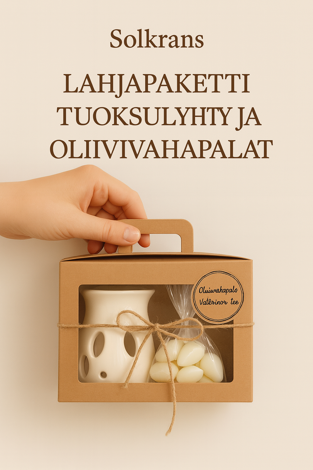 Tuoksulyhty & luonnollinen oliivivahapala -setti