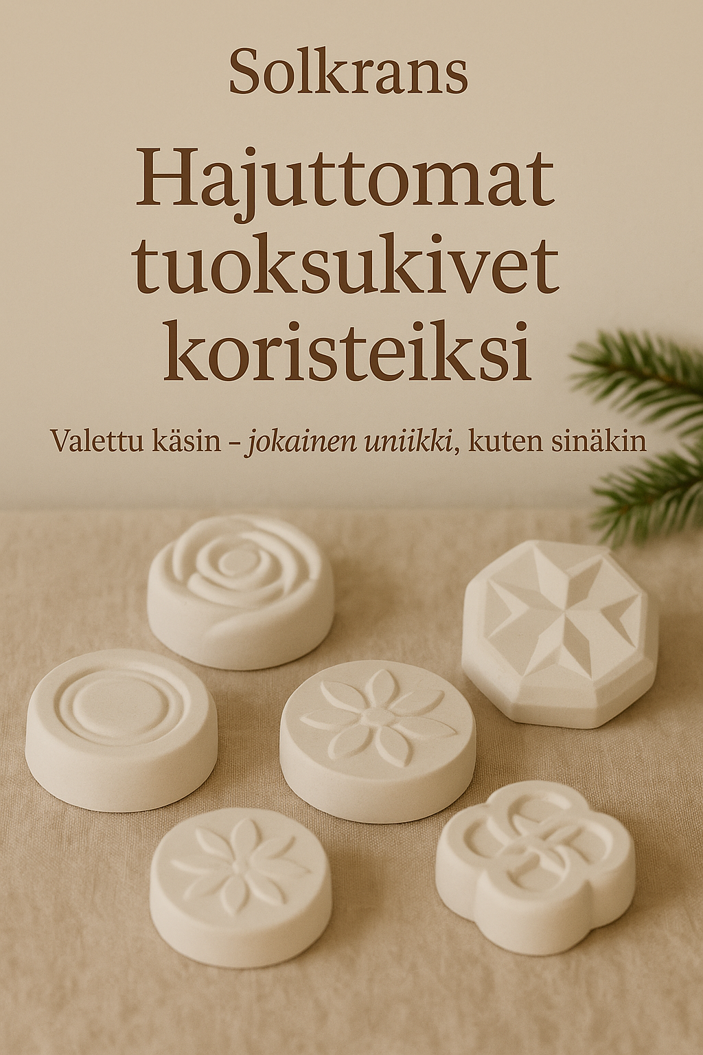 Hajuttomat tuoksukivet koristeiksi